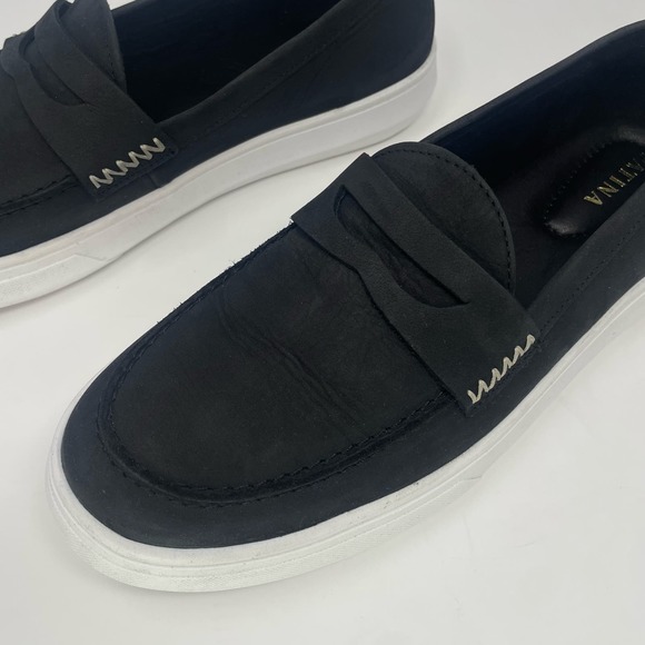 Patina Portland Leather-Boardwalk Penny Loafer in Shadow Black-Size 11 - Picture 14 of 15